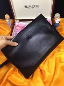 nouveau gucci clutch bag black envelopes gg cowhide